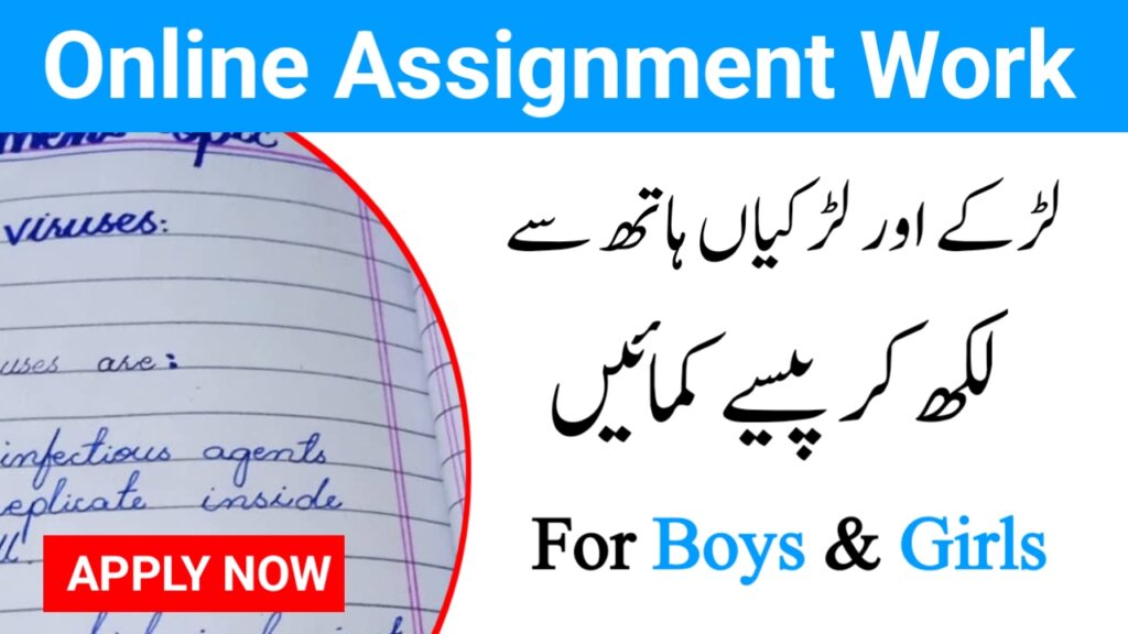 onlien assignment work for boys and girls in2024